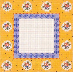 Cooper Oaks Design Linda Ragno Yellow Frame Needlepoint Canvas - 6 x 6