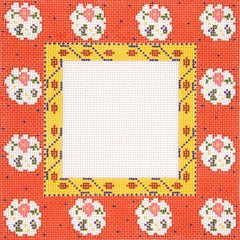 Cooper Oaks Design Linda Ragno Red Frame Needlepoint Canvas - 6 x 6