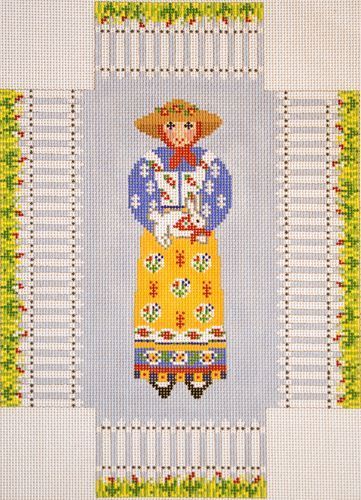 Cooper Oaks Design B Y Garden Lady Brick Needlepoint Canvas