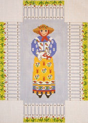 Cooper Oaks Design B Y Garden Lady Brick Needlepoint Canvas