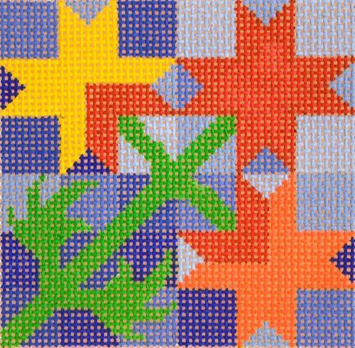 Cooper Oaks Design 8 Ptd Star 2 Needlepoint Canvas