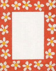 Cooper Oaks Design Christine Beckwith Clark Red Daisy Frame Needlepoint Canvas