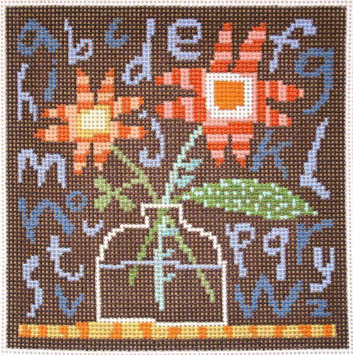 Birds of a Feather School House Sampler Needlepoint Canvas