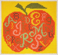 Birds of a Feather Apple Sampler Needlepoint Canvas