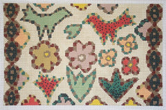 Birds of a Feather Small Country Applique Needlepoint Canvas