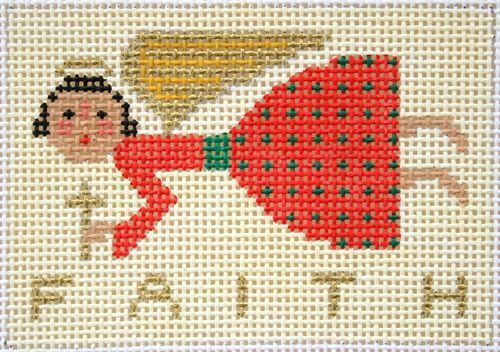 Birds of a Feather Christmas Angel Faith Needlepoint Canvas
