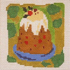 Birds of a Feather Christmas Cake Needlepoint Canvas