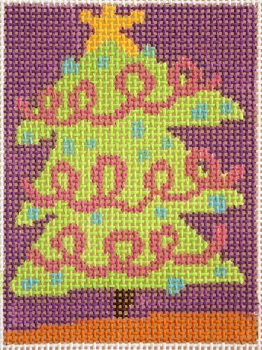 Birds of a Feather Ribbon Garland Needlepoint Canvas