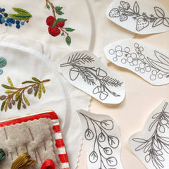 M Creative J Botanical Branches Peel Stick & Stitch Embroidery Patterns