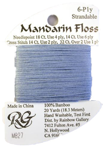 Rainbow Gallery Mandarin Floss - 827 Light Antique Blue