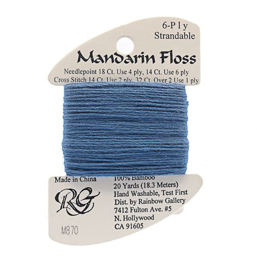 Rainbow Gallery Mandarin Floss - 870 Very Dark Antique Blue