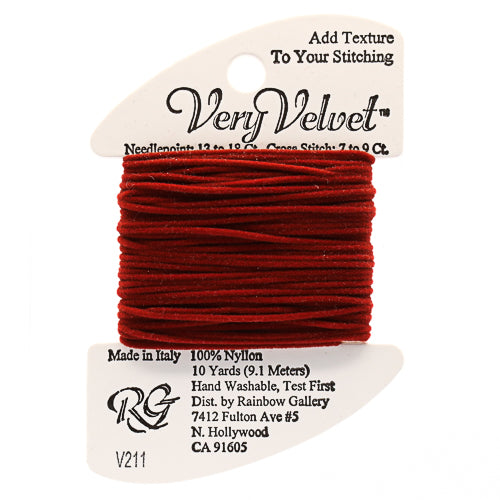 Rainbow Gallery Very Velvet - 211 Brick Red