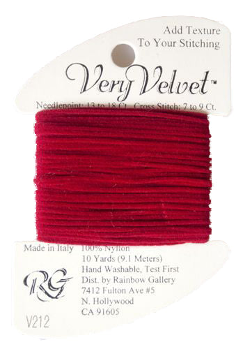 Rainbow Gallery Very Velvet - 212 Cherry Red