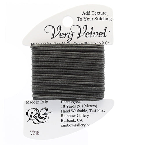 Rainbow Gallery Very Velvet - 216 Dark Gray