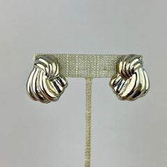 Vintage Sterling Silver Knot Post Earring