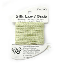 Rainbow Gallery Silk Lame Braid 13 - 072 Lite Chartreuse