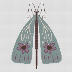 The Wishing Thorn Flower Moth Cross Stitch Pattern