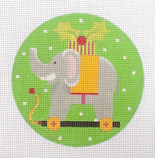 Melissa Shirley Designs Elephant Pull Toy Needlepoint Canvas
