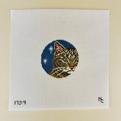Needle Crossings Brown Tabby Glimpse Ornament Needlepoint Canvas