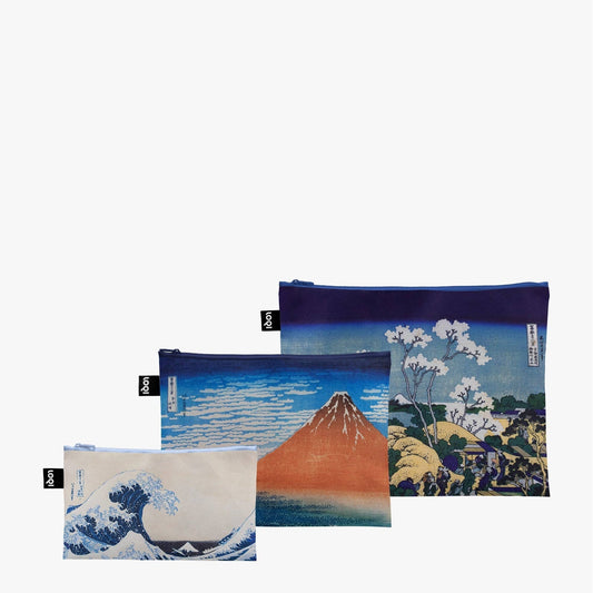 LOQI Katsushika Hokusai Recycled Project Bags - Set of 3