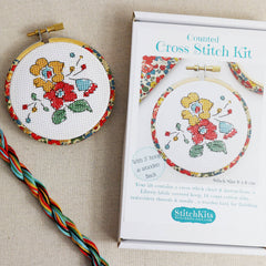 Stitchkits Crafts Mini Floral Cross Stitch Kit