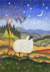 Painted Pony Designs Diane Ulmer Pedersen Night Sheep Needlepoint Canvas
