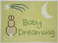 J. Child Designs Lt Grn Bunny Dreaming Needlepoint Canvas