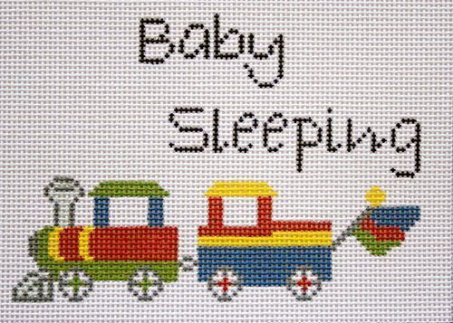J. Child Designs Choo Choo Baby Sleeping Sign Needlepoint Canvas