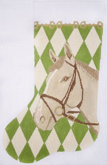 J. Child Designs Argyle Horse Stocking Needlepoint Canvas