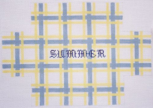 J. Child Designs Summer - blue Needlepoint Canvas