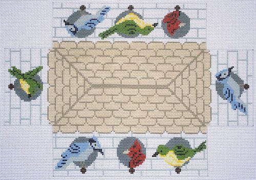 J. Child Designs Birdhouse Brick Needlepoint Canvas