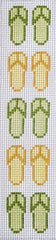 J. Child Designs Flip Flops Bookmark Needlepoint Canvas