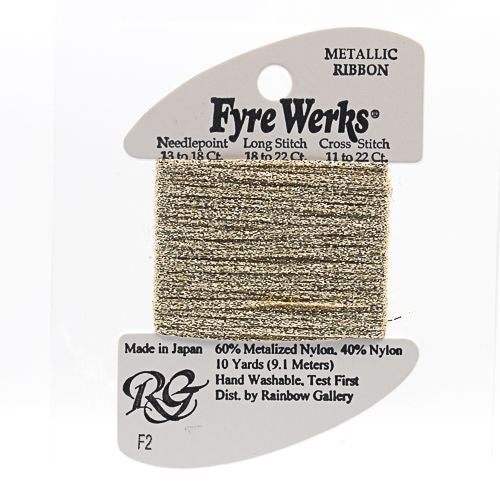Rainbow Gallery Fyre Werks Metallic Ribbon - 02 Gold