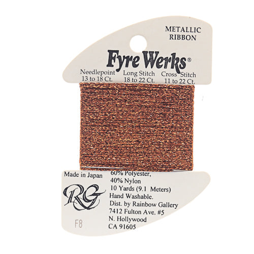 Rainbow Gallery Fyre Werks Metallic Ribbon - 08 New Copper