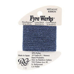 Rainbow Gallery Fyre Werks Metallic Ribbon - 36 New Royal Blue