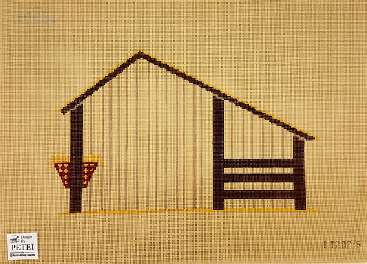 Painted Pony Designs Stable Backdrop - Small Needlepoint Canvas