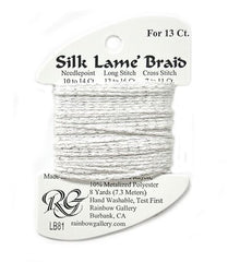 Rainbow Gallery Silk Lame Braid 13 - 081 Platinum