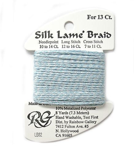 Rainbow Gallery Silk Lame Braid 13 - 082 Light China Blue