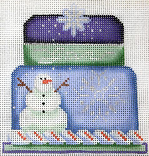 Rebecca Wood Designs Snowman Cake Needlepoint Canvas