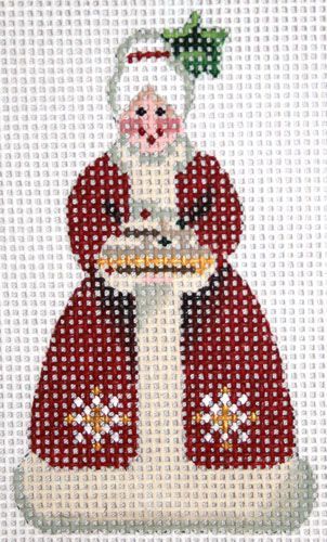 Rebecca Wood Designs Mrs. Santa Needlepoint Canvas