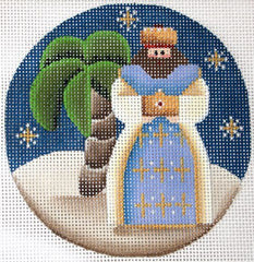 Rebecca Wood Designs Blue Wiseman Needlepoint Canvas