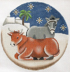Rebecca Wood Designs Donkey and Cow Needlepoint Canvas