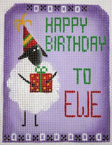 Rebecca Wood Designs Happy Birthday to Ewe Needlepoint Canvas