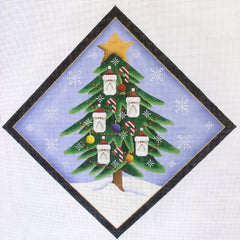 Rebecca Wood Designs Santa Tree Needlepoint Canvas