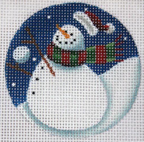 Rebecca Wood Designs Snowball Snowman Needlepoint Canvas