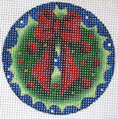 Rebecca Wood Designs Berry Wreath Needlepoint Canvas