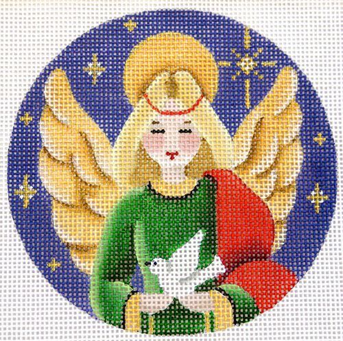 Rebecca Wood Designs Dove Angel Needlepoint Canvas