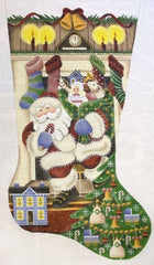 Rebecca Wood Designs Out Of The Fireplace Stocking Needlepoint Canvas - 13M