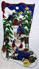 Rebecca Wood Designs Whats In The Bag Stocking Needlepoint Canvas - 13M