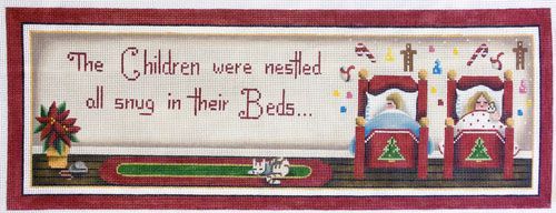 Rebecca Wood Designs Nestled in Bed Needlepoint Canvas